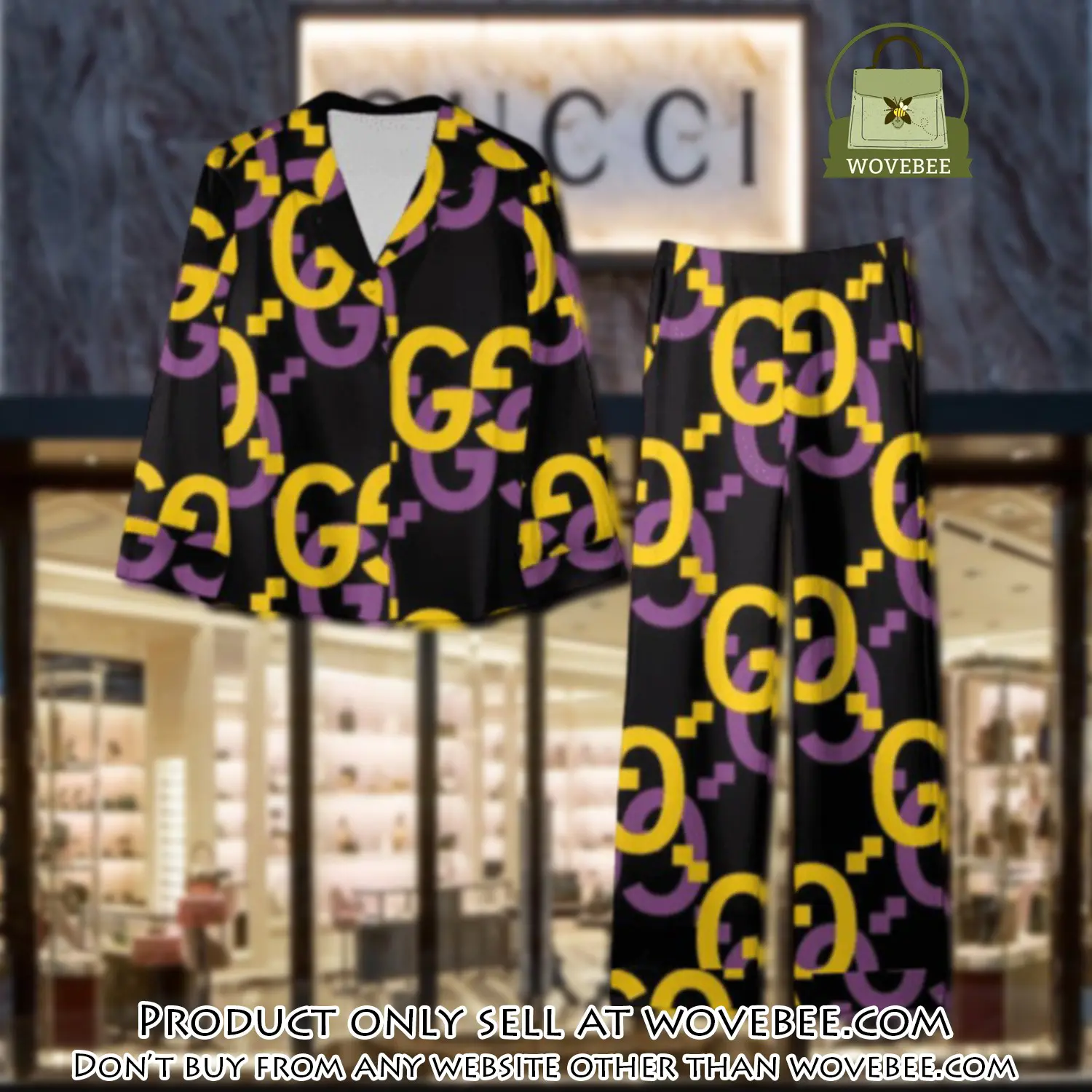 Trending luxury gc satin pajama set pjs1058 wvb1401225